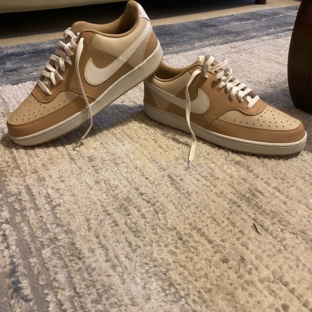 Nike Court Vision Men's Sneakers - Beige and White - Picture 2 of 6